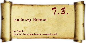 Turóczy Bence névjegykártya